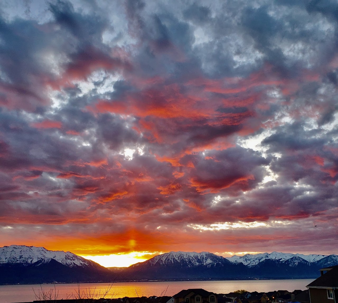 Sunset over mountains